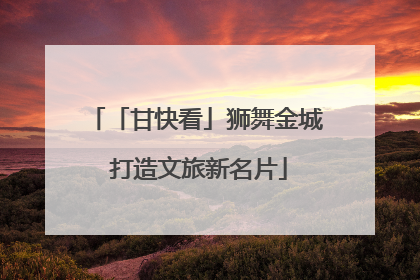 「甘快看」狮舞金城 打造文旅新名片