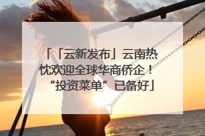 「云新发布」云南热忱欢迎全球华商侨企！“投资菜单”已备好
