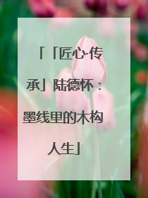 「匠心·传承」陆德怀：墨线里的木构人生
