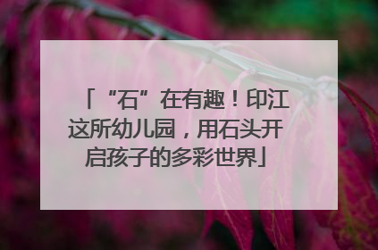 “石”在有趣！印江这所幼儿园，用石头开启孩子的多彩世界