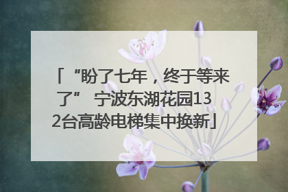 “盼了七年，终于等来了” 宁波东湖花园132台高龄电梯集中换新