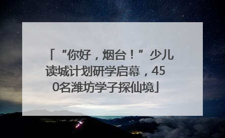 “你好，烟台！”少儿读城计划研学启幕，450名潍坊学子探仙境