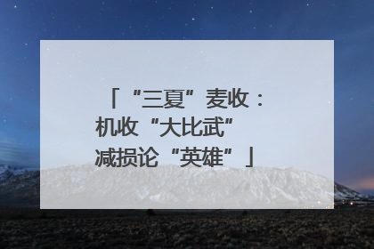 “三夏”麦收：机收“大比武” 减损论“英雄”