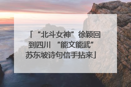 “北斗女神”徐颖回到四川 “能文能武”苏东坡诗句信手拈来