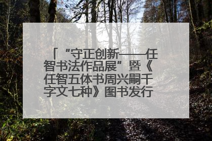 “守正创新——任智书法作品展”暨《任智五体书周兴嗣千字文七种》图书发行仪式在京举
