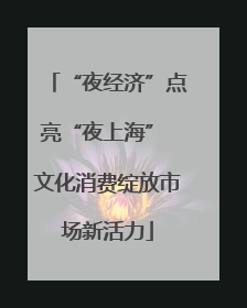 “夜经济”点亮“夜上海” 文化消费绽放市场新活力
