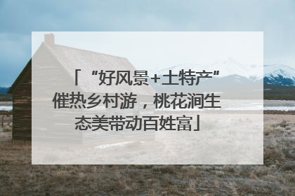 “好风景+土特产”催热乡村游，桃花涧生态美带动百姓富