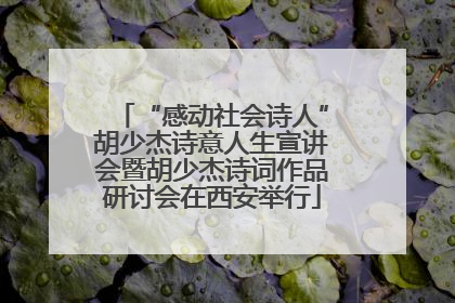 “感动社会诗人”胡少杰诗意人生宣讲会暨胡少杰诗词作品研讨会在西安举行