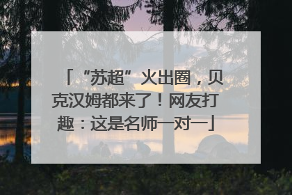 “苏超”火出圈，贝克汉姆都来了！网友打趣：这是名师一对一