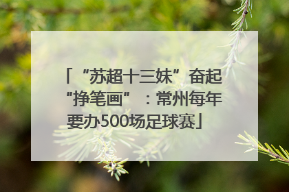 “苏超十三妹”奋起“挣笔画”：常州每年要办500场足球赛