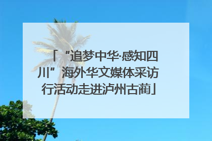 “追梦中华·感知四川”海外华文媒体采访行活动走进泸州古蔺