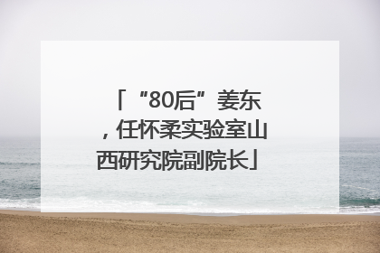 “80后”姜东，任怀柔实验室山西研究院副院长