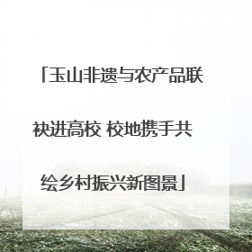 玉山非遗与农产品联袂进高校 校地携手共绘乡村振兴新图景