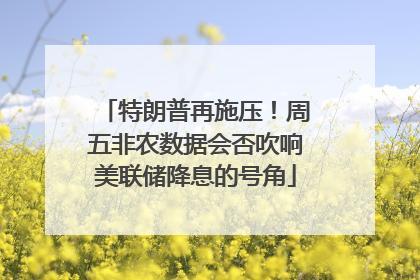 特朗普再施压！周五非农数据会否吹响美联储降息的号角