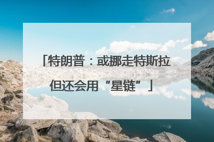 特朗普：或挪走特斯拉 但还会用“星链”