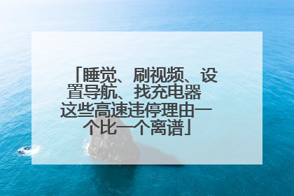 睡觉、刷视频、设置导航、找充电器 这些高速违停理由一个比一个离谱