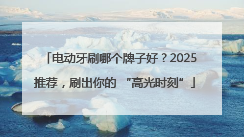 电动牙刷哪个牌子好？2025推荐，刷出你的 “高光时刻”