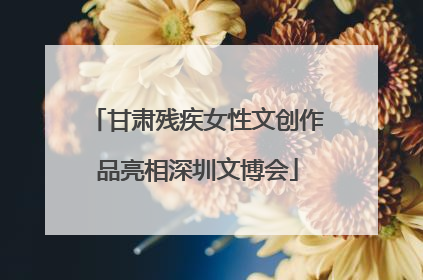 甘肃残疾女性文创作品亮相深圳文博会