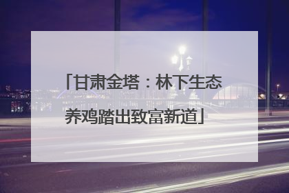 甘肃金塔：林下生态养鸡踏出致富新道
