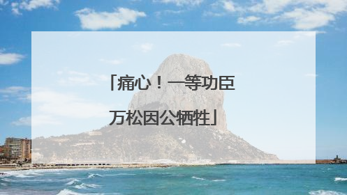 痛心！一等功臣万松因公牺牲
