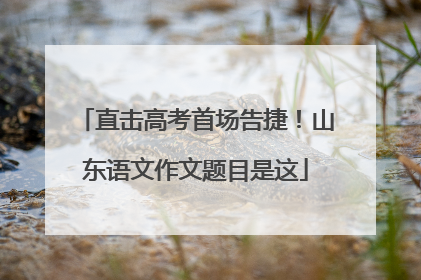 直击高考首场告捷！山东语文作文题目是这