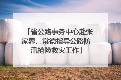 省公路事务中心赴张家界、常德指导公路防汛抢险救灾工作