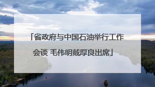 省政府与中国石油举行工作会谈 毛伟明戴厚良出席