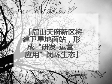 眉山天府新区将建卫星地面站，形成“研发-运营-应用”闭环生态
