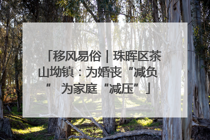 移风易俗｜珠晖区茶山坳镇：为婚丧“减负” 为家庭“减压”