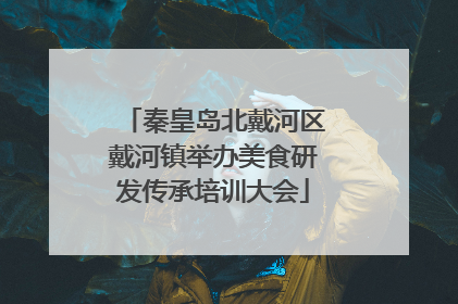 秦皇岛北戴河区戴河镇举办美食研发传承培训大会