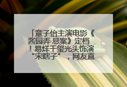 章子怡主演电影《酱园弄·悬案》定档！易烊千玺光头饰演“宋瞎子”，网友直呼认不出！