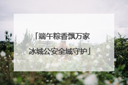 端午粽香飘万家 冰城公安全域守护