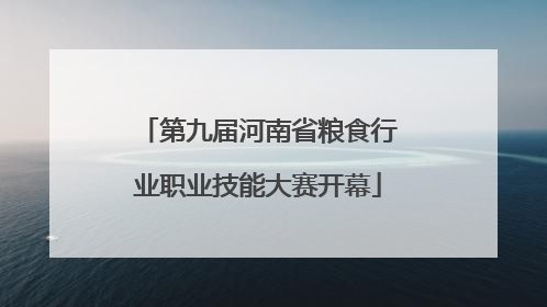 第九届河南省粮食行业职业技能大赛开幕