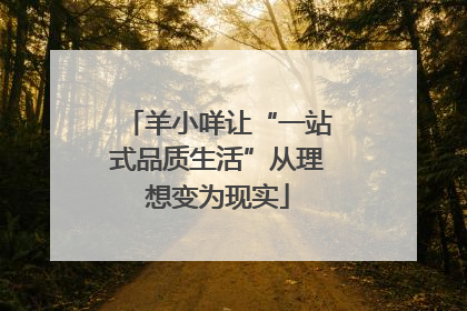 羊小咩让“一站式品质生活”从理想变为现实