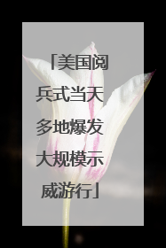 美国阅兵式当天多地爆发大规模示威游行