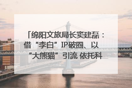 绵阳文旅局长窦建磊：借“李白”IP破圈、以“大熊猫”引流 依托科技优势绽放城市文旅魅力｜文旅局长说