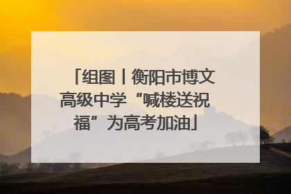 组图丨衡阳市博文高级中学“喊楼送祝福”为高考加油