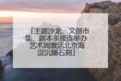 主题沙龙、文创市集、剧本杀接连举办 艺术周激活北京海淀沉睡石刻