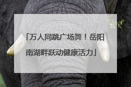 万人同跳广场舞！岳阳南湖畔跃动健康活力