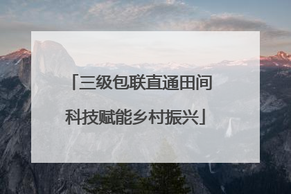 三级包联直通田间 科技赋能乡村振兴