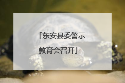 东安县委警示教育会召开