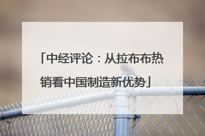 中经评论：从拉布布热销看中国制造新优势