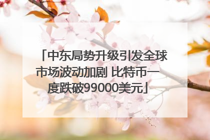 中东局势升级引发全球市场波动加剧 比特币一度跌破99000美元