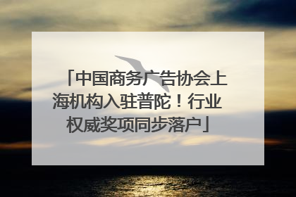 中国商务广告协会上海机构入驻普陀！行业权威奖项同步落户