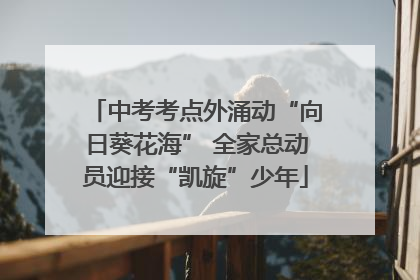 中考考点外涌动“向日葵花海” 全家总动员迎接“凯旋”少年