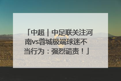 中超｜中足联关注河南vs蓉城极端球迷不当行为：强烈谴责！