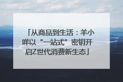 从商品到生活：羊小咩以“一站式”密钥开启Z世代消费新生态