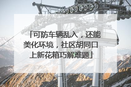 可防车辆乱入，还能美化环境，社区胡同口上新花箱巧解难题