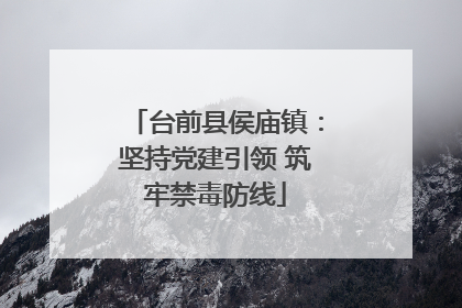 台前县侯庙镇：坚持党建引领 筑牢禁毒防线