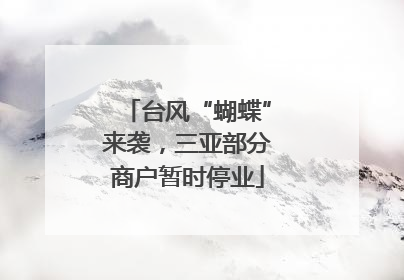台风“蝴蝶”来袭，三亚部分商户暂时停业